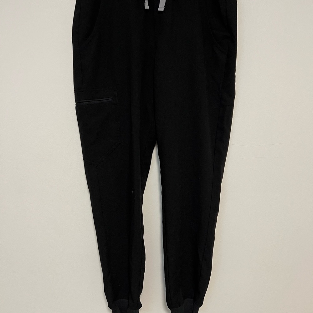 Figs woman’s black Joggers with Gray Accents